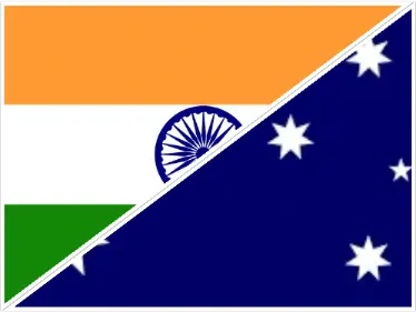 Time Difference Between India and Australia Flag Image