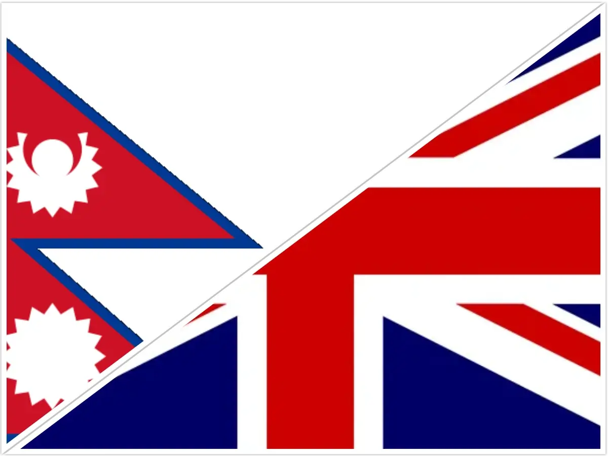 Time difference between Nepal and UK 